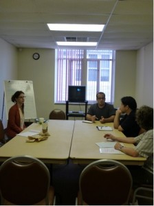 Group discussion with Anna Clyne and resident composers Group discussion with Anna Clyne and resident composers